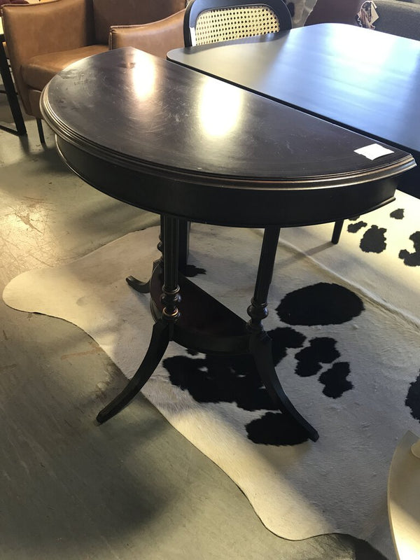 Dark Wood Bombay Demi-Lune Accent Table