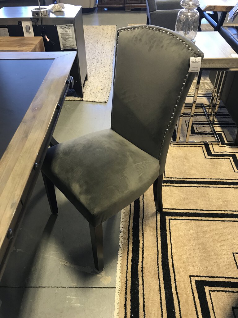 Plush Grey Parson Chair