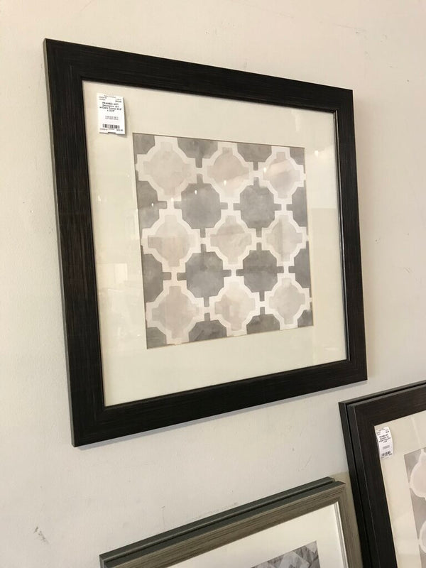 Geometric Art w/Dark Frame 23.5" x 23.5"