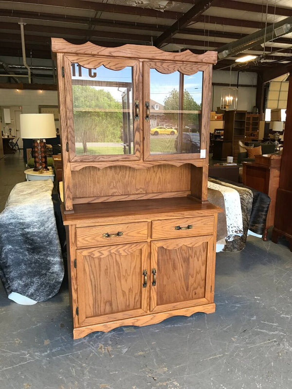 Oak China Hutch