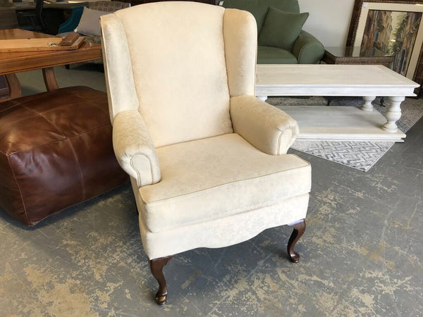 Cream Wingback Chair