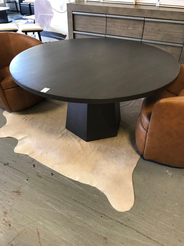 Four Hands Modern 60" Round Dining Table - Black (As-Is, Scratch)