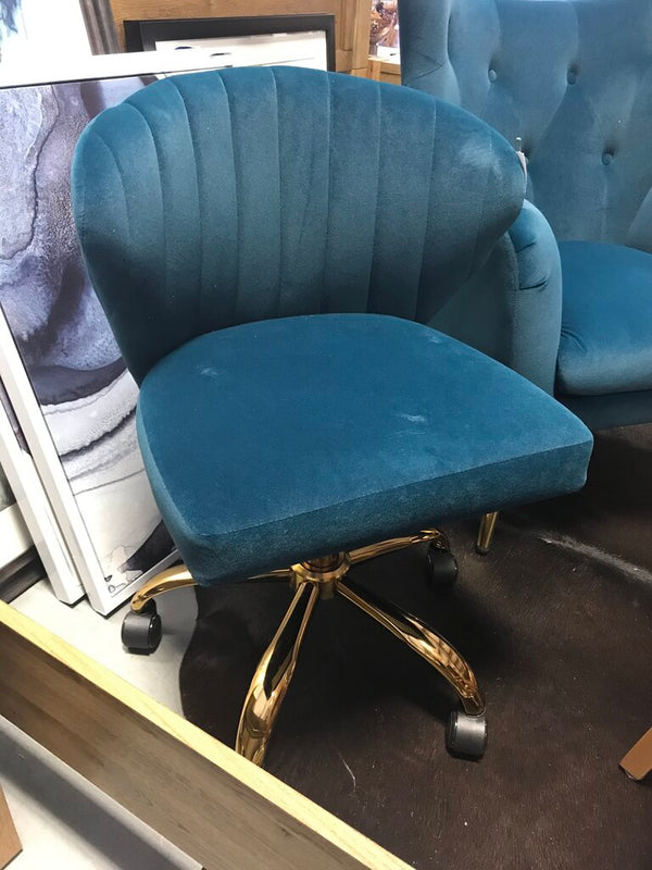llia Task Chair - Teal - AS-IS, Dent in Cushion