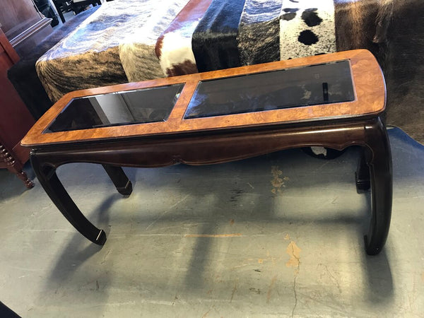 Glass Top Console Table - Ming Leg