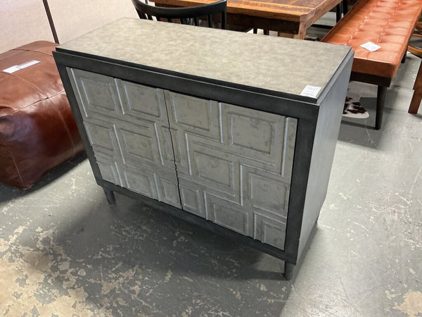 Grey Geometric 2 Door Cabinet