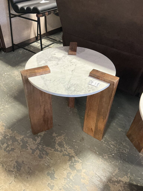 Round Marble End Table