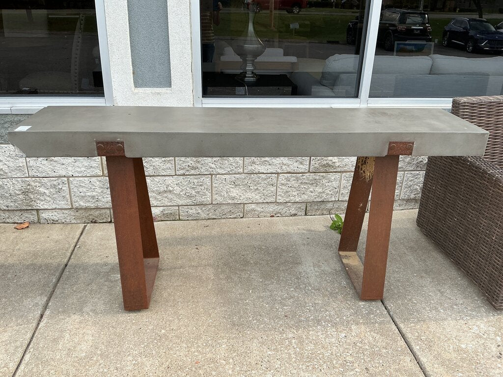 Outdoor Industrial Sofa Table (As-Is/Corner /Overall)