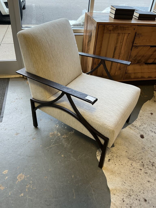 Chair with Bronze Metal Base by Bernhardt