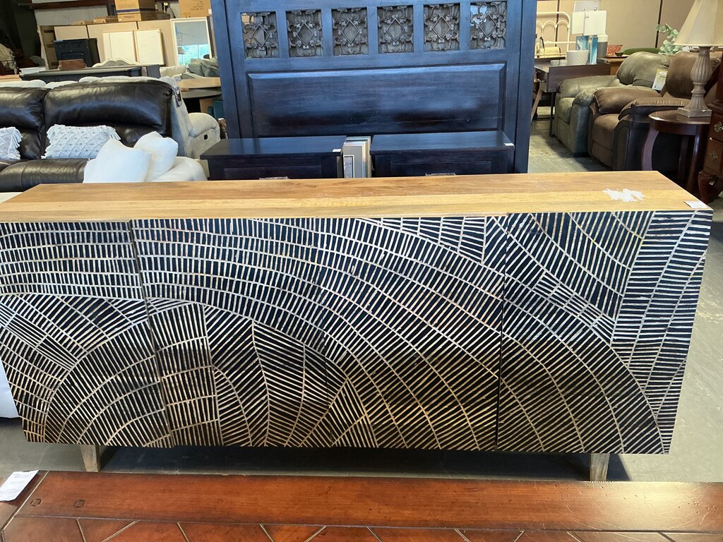 Dakota Fields 4 Door Media Credenza-Sideboard - AS-IS, Doors