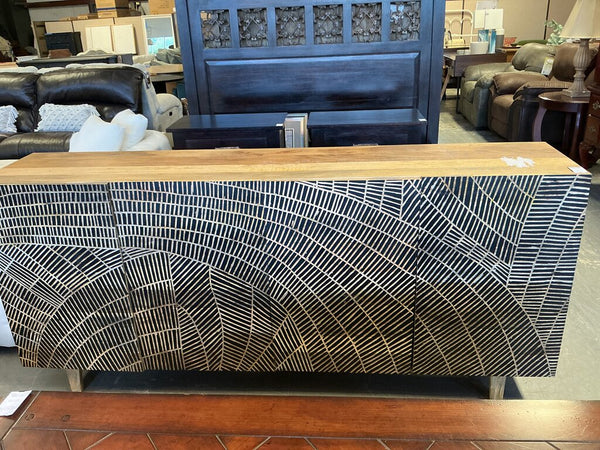 Dakota Fields 4 Door Media Credenza-Sideboard - AS-IS, Doors
