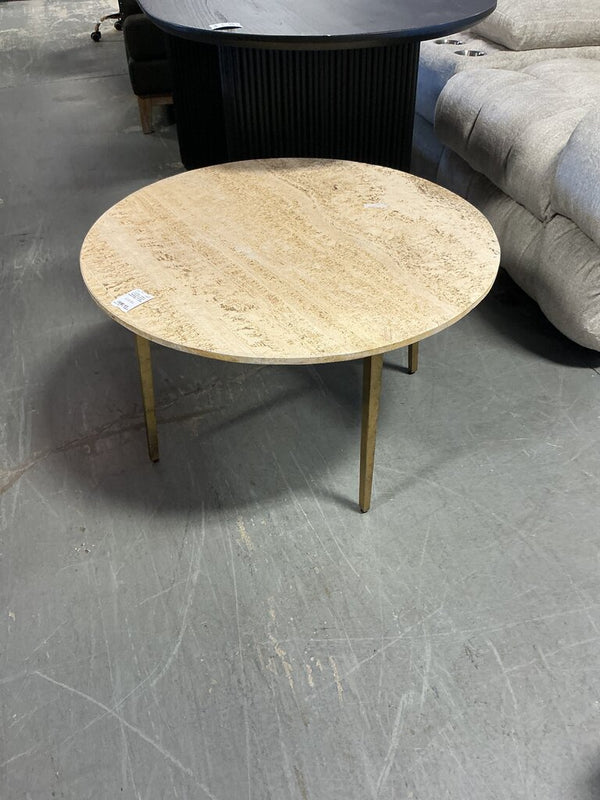 Travertine Round Nesting Coffee Table (Only 1 Table)