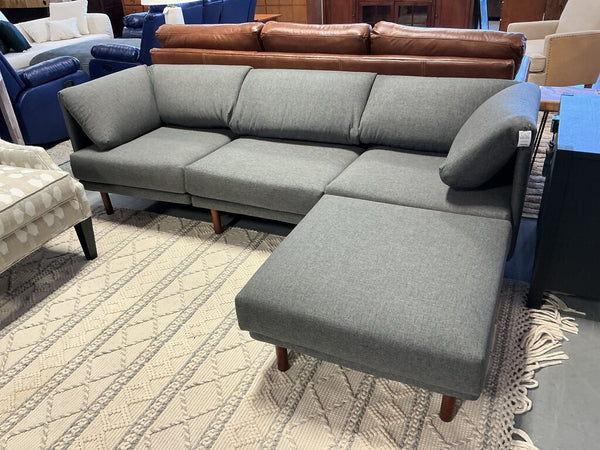 The Range 4-Piece Sectional Lounger in Heather Charcoal