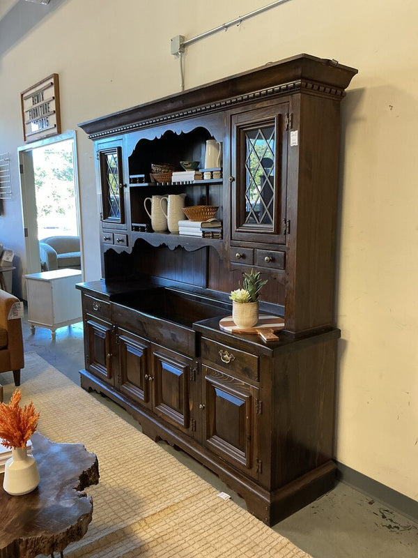 Dark Stained 2 pc. Hutch