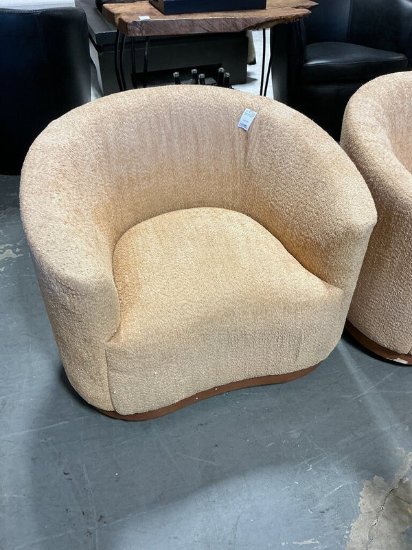 Alva Swivel Armchair-Camel