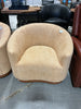 Alva Swivel Armchair-Camel (As-Is, Veneer Chipped)