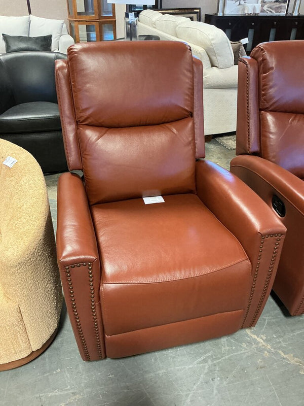 Hilario 30.25'Wide Genuine Leather Swivel Rocker Recliner