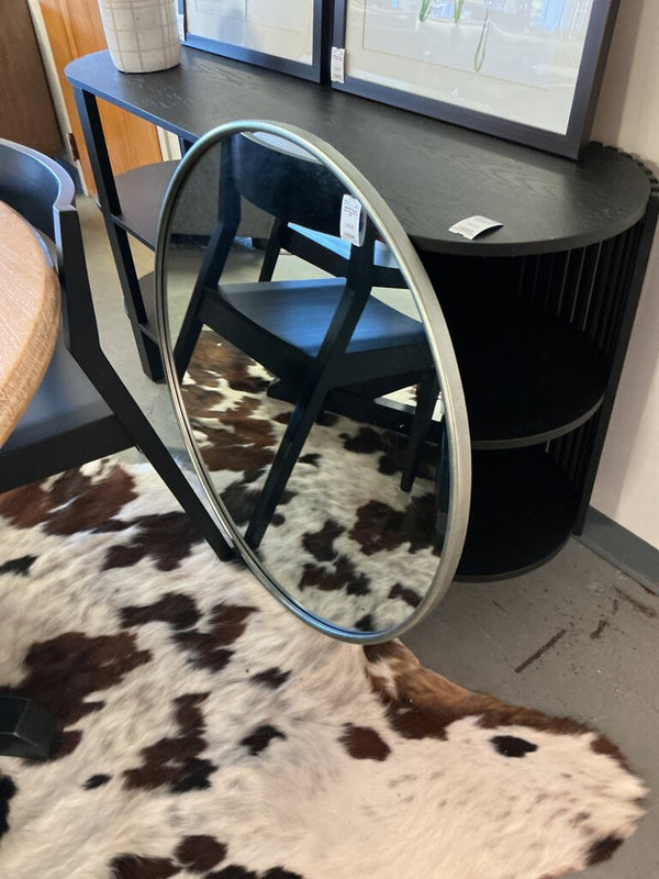 Pewter Tone Round Mirror 36"