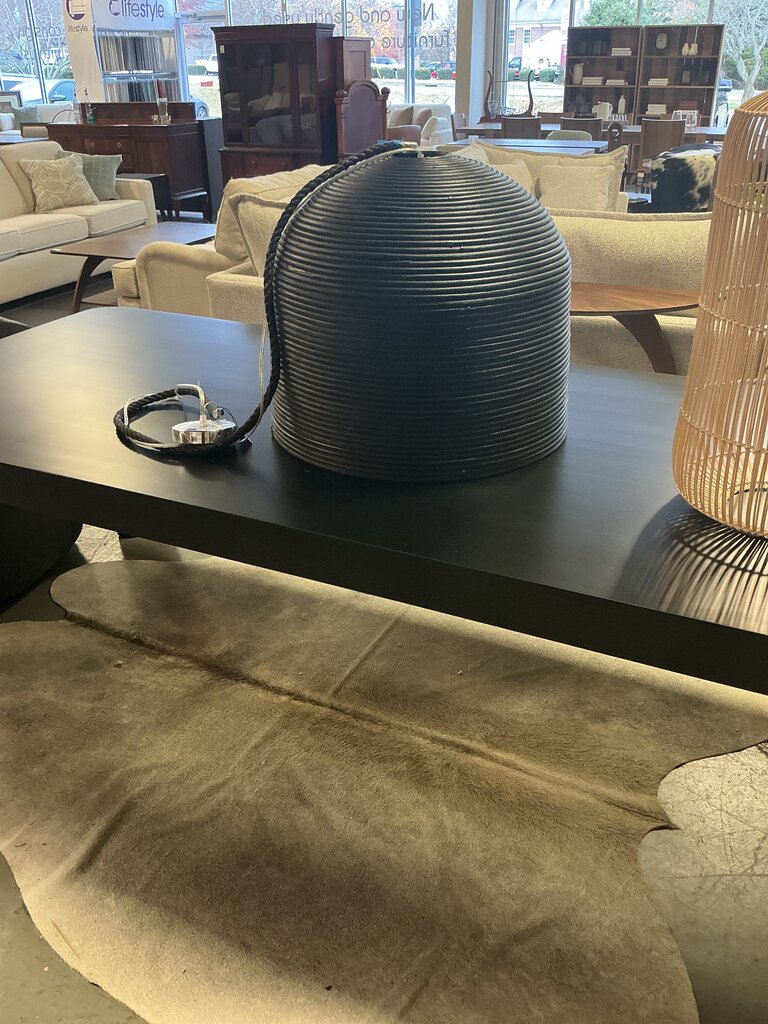 Lg Black Woven Drum light (As-is)