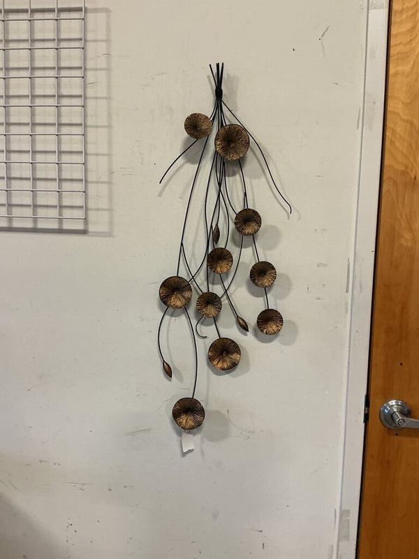 Bronze Tone Metal Floral Wall Art