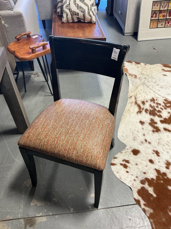 Black Dining Chairs with Upholstered Seat (Set of 4)