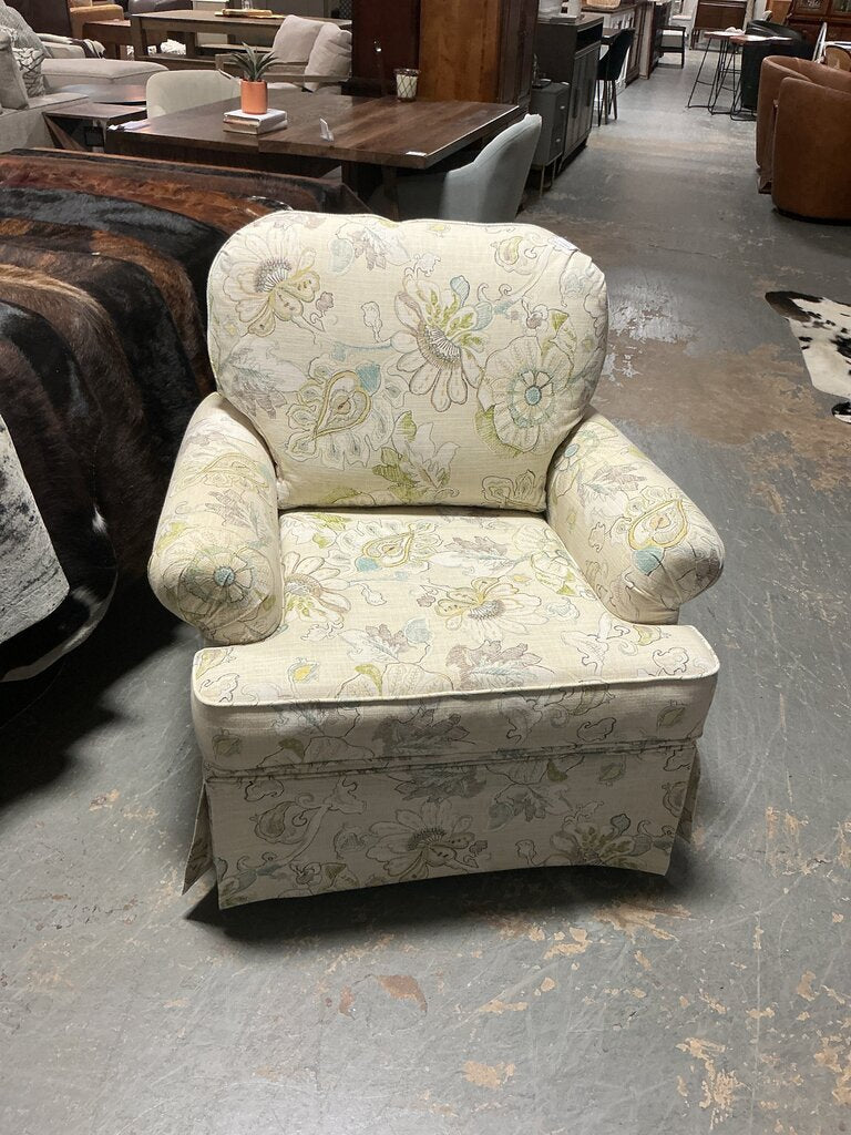 Floral/Paisley Swivel Glider