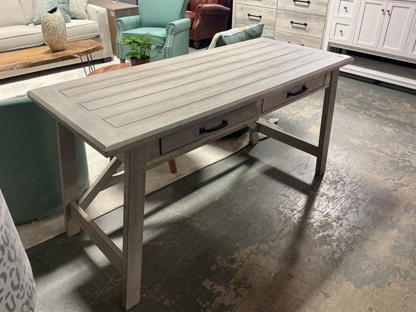 Distressed Wood 2 Drawer Farmhouse Desk