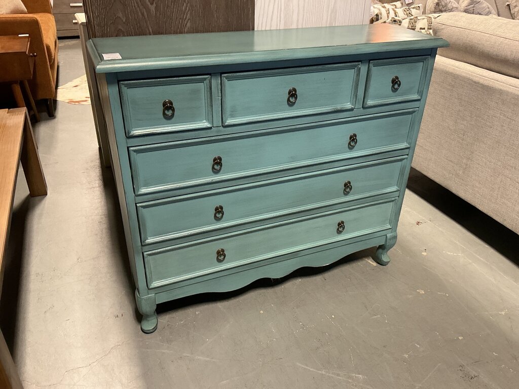 6 Drawer Blue Chest of Drawers