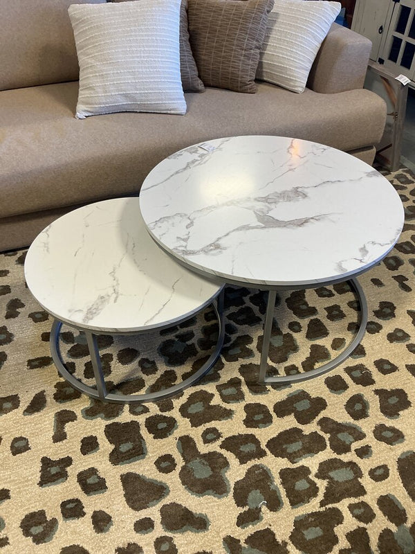 Faux Marble Nesting Coffee table