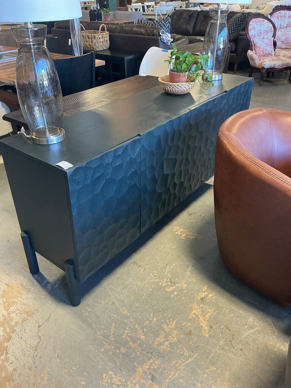 Fife Solid Oak Sideboard- Black (As-Is, Top)