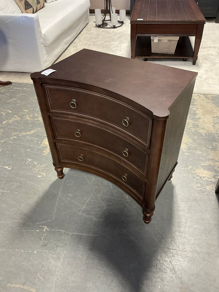 Herbie 27"Tall 3-Drawer Nightstand-WALNUT