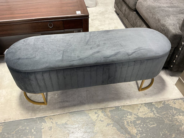 Paula 51" Storage Bench- Grey