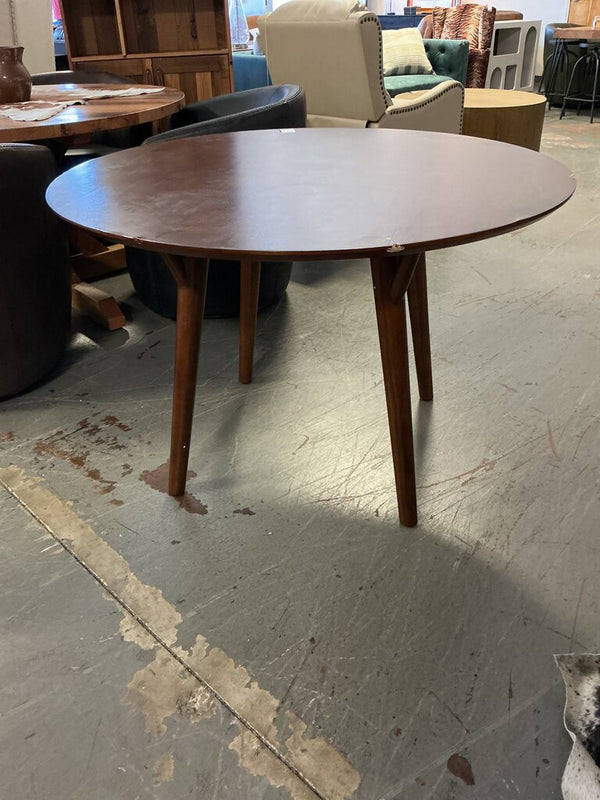 Round MCM Style Dining Table (as-is top damage)