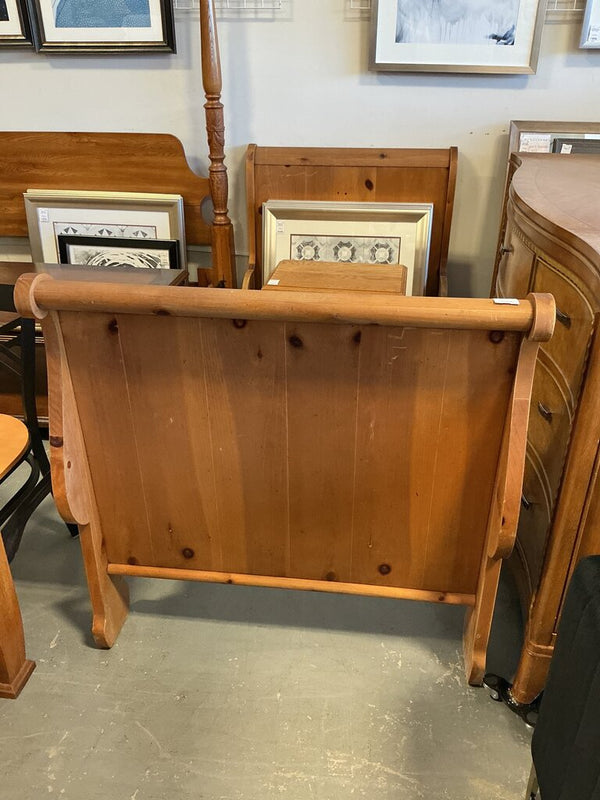 Vintage Pine Sleigh Bed- Twin Size