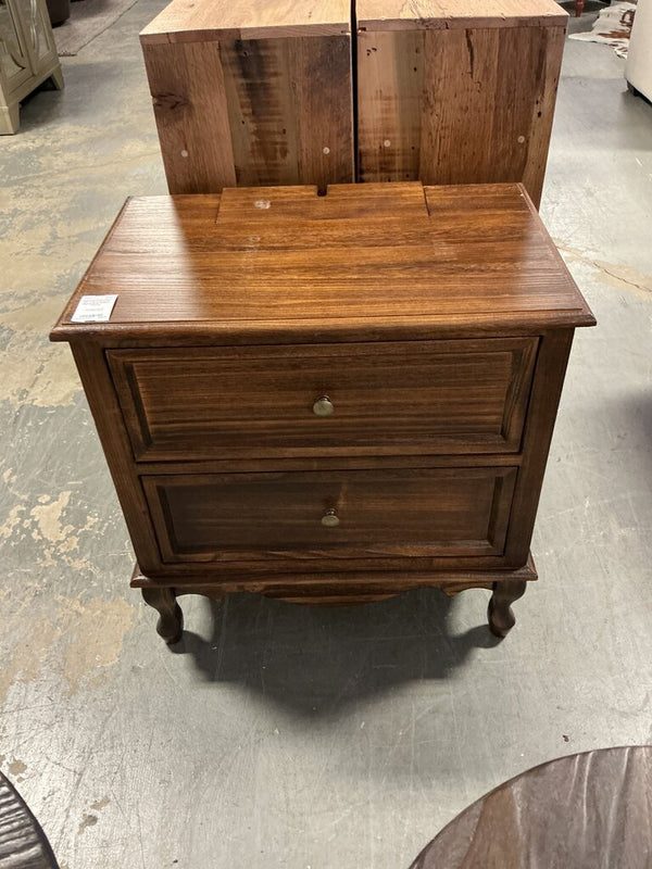 Hippe 24" Tall 2 Drawer Nightstand-Walnut (As-Is)