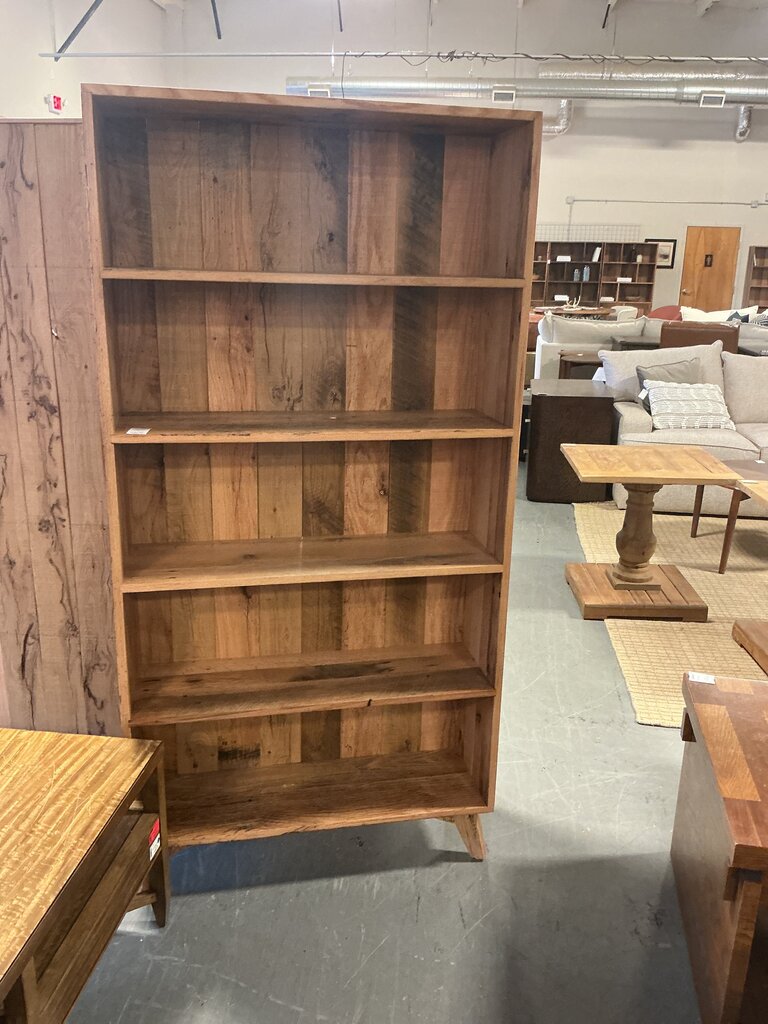 Amish Reclaimed Contemporary Bookcase- Natural Matte