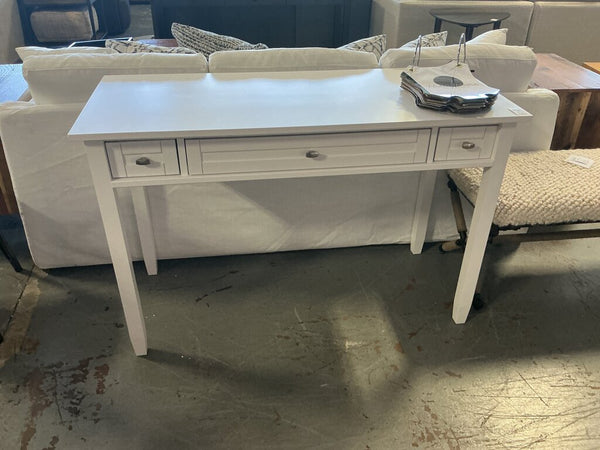 Warm Shaker Wood Transitional 48 inch Wide Writing Desk/ White