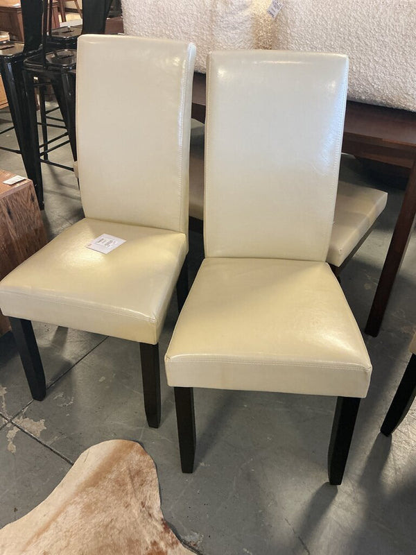 Acadian Parson Dining Chair- Satin Cream (Pair)