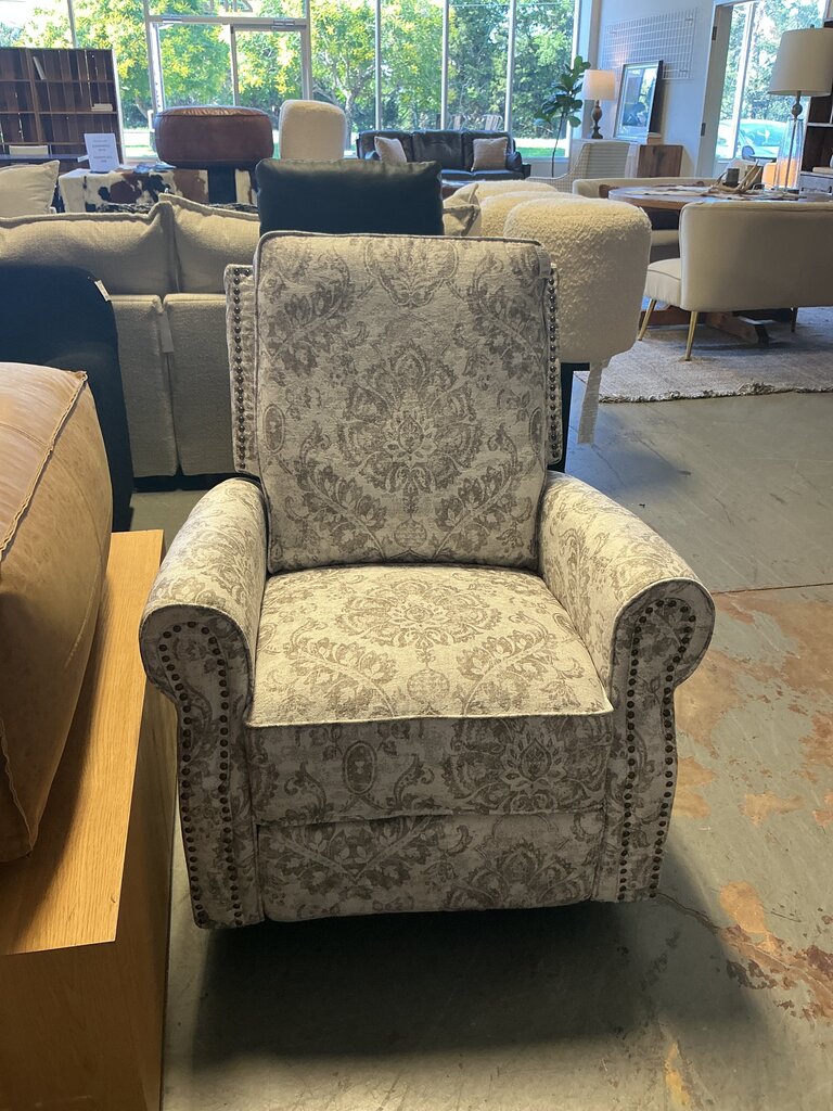 Kaspar Manual Swivel Glider Recliner-BEIGE