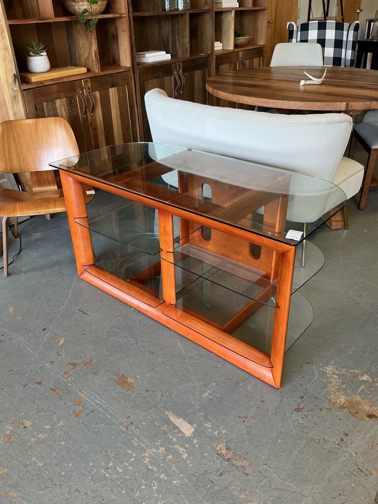 Wood & Glass Console
