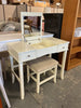 White Vanity with Stool
