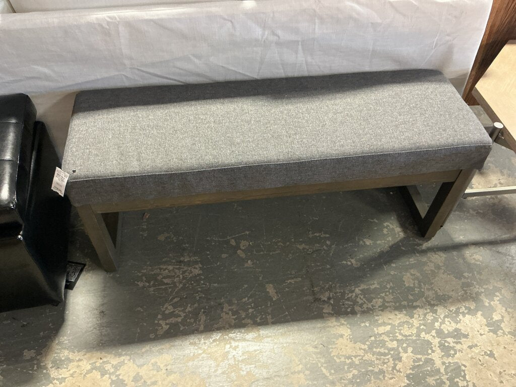 Milltown Contemporary Rectangle Bench- Grey L