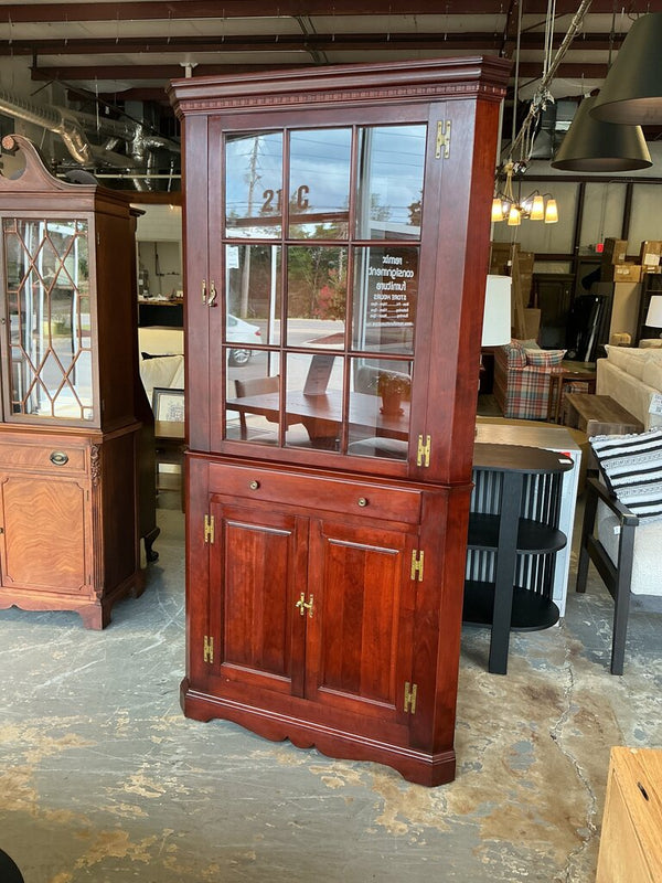 Cherry Corner Cabinet- Hermitage Cabinet Shop