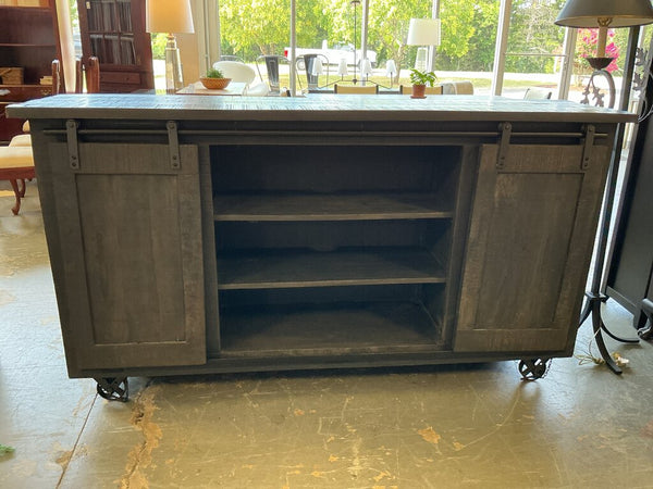Grey Barn Door Console