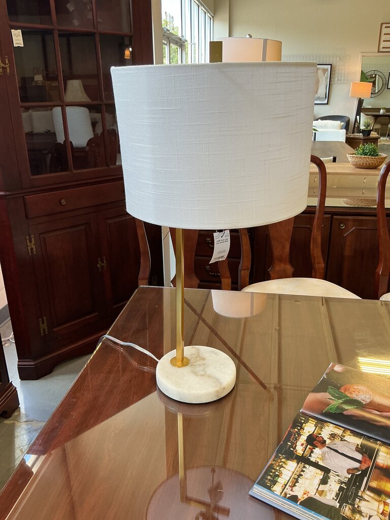 Gold Lamp with Marble Base