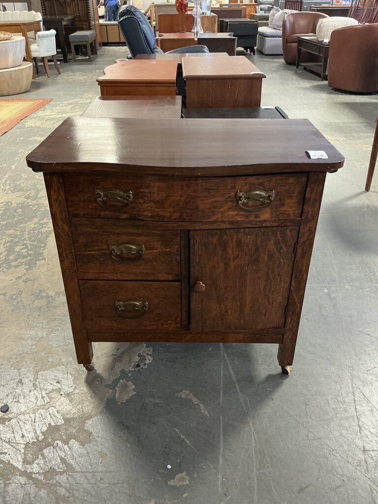 Vintage Tiger Oak Washstand
