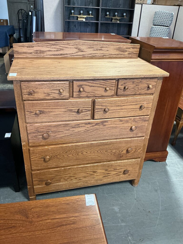 Oak Highboy Chest of Drawers