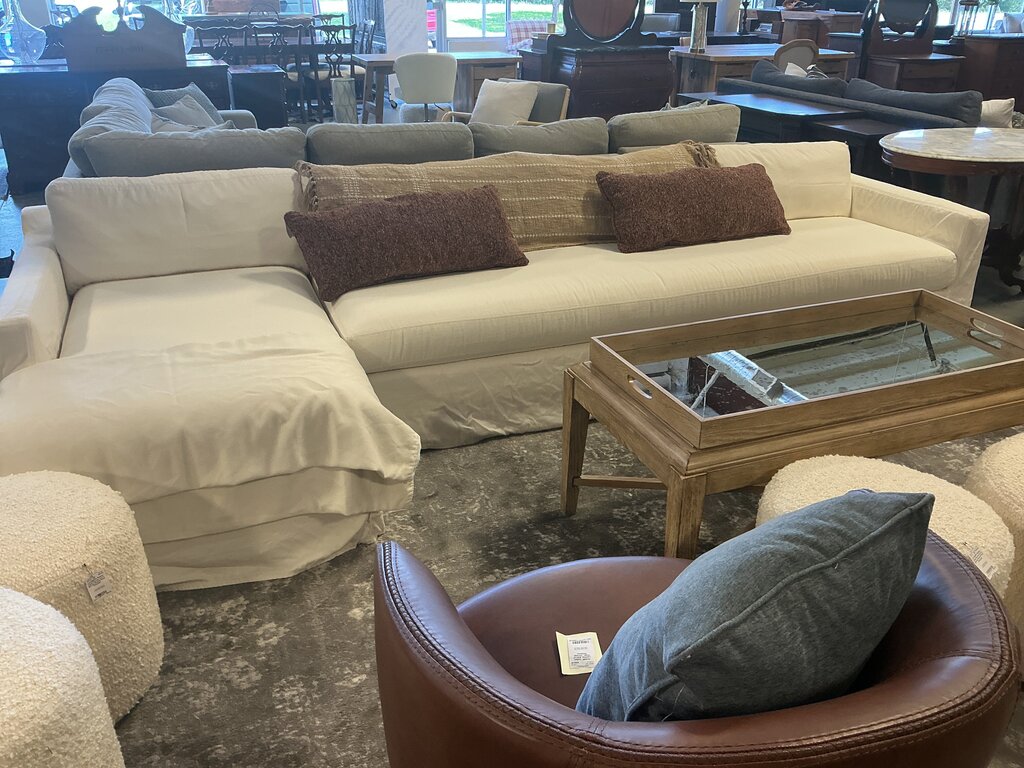 Mitchell Gold + Bob Williams Slip Cover Sofa (White)