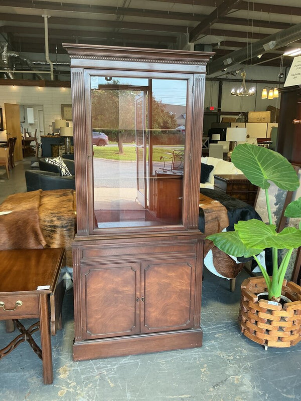 Dark Wood Corner Cabinet