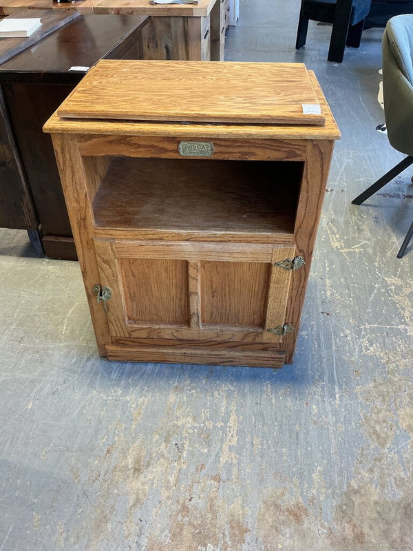 White Clad Oak Cabinet with Movable Top