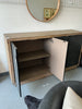 Natural & Metal 4 Door Credenza